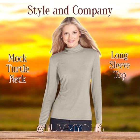 Mock Turtle Neck Top - Picture 1 of 2